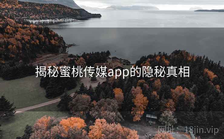 揭秘蜜桃传媒app的隐秘真相